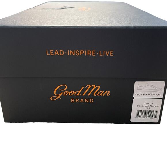 The Good Man Sneakers Legend London Nappa Leather Black Dark Vachetta 11.5 NIB - Picture 5 of 7